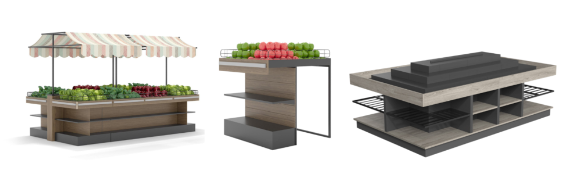  Get your fresh produce noticed with our unique display solutions. Choose from Euro Tables, Dry Tables and more to make sure your products stands out from the rest. 