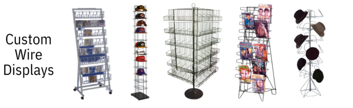  Get the perfect wire frame fixtures you need to display your store products. We provide spinner racks, strip rods and more. With our massive selection of wire frame displays, you're sure to find the right one for your needs.