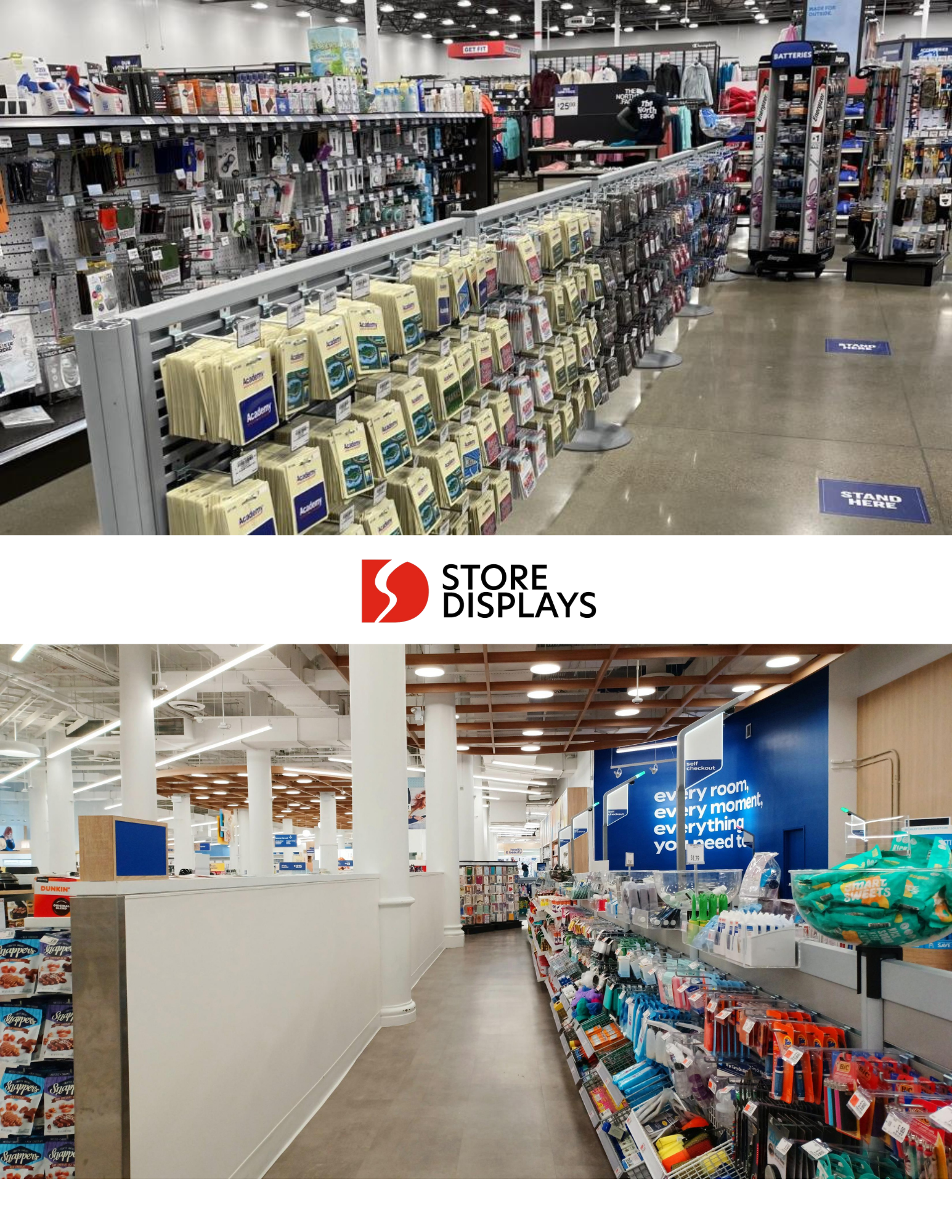 Gondolas from Store Displays International. Durable, accessible, and customizable gondolas are perfect for displaying merchandise in any size retail space.